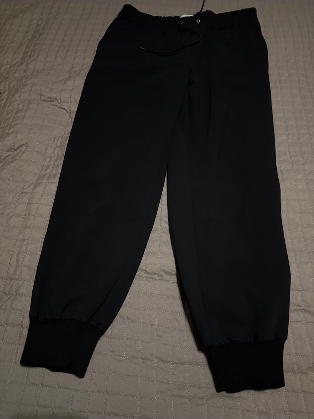 Aritzia crepe Black Elastic Waist Jogger Pants worn once